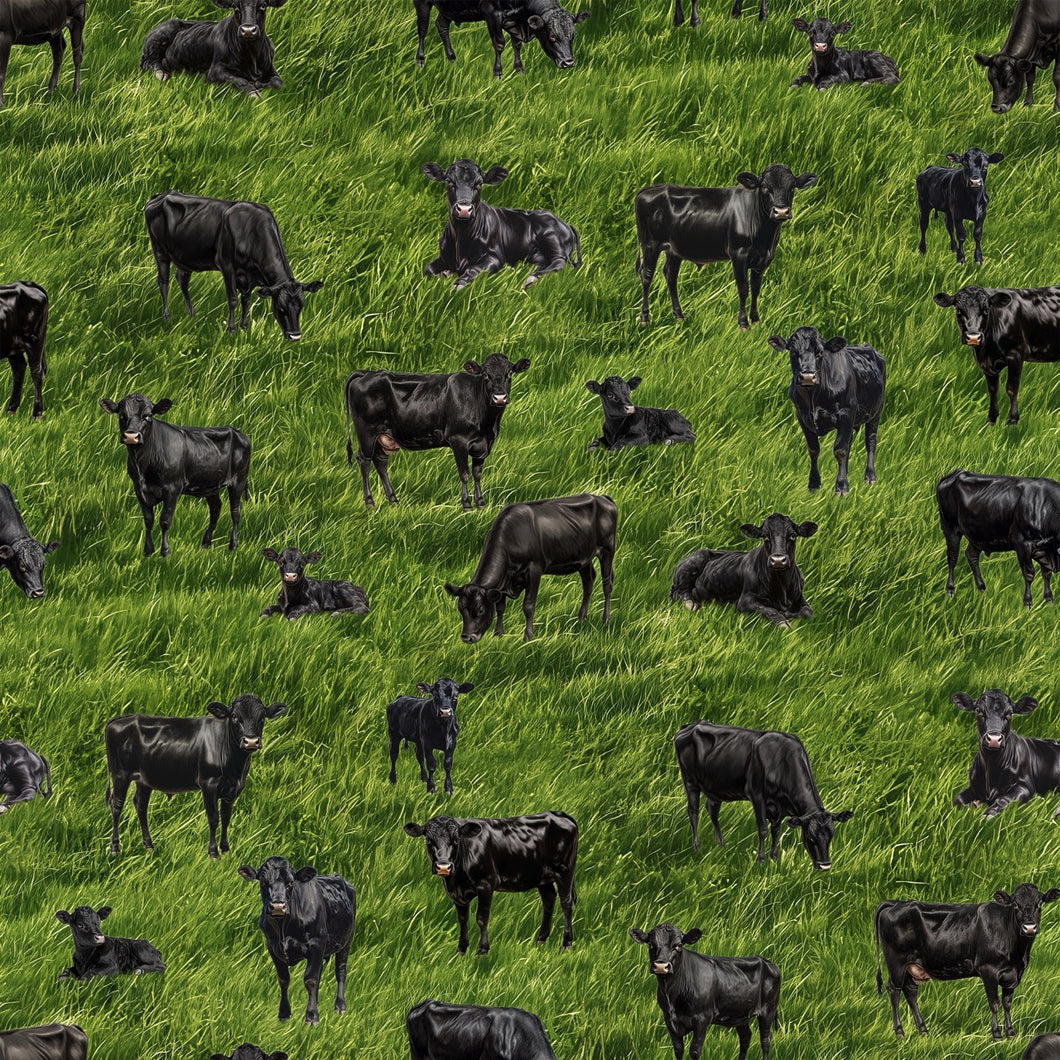 The Herd Cows Cotton Fabric