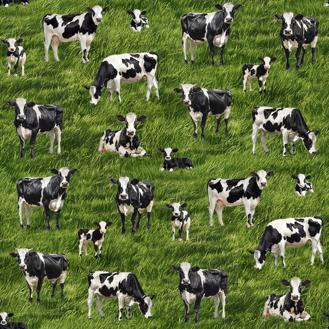 Cow Party Cotton Fabric