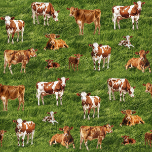 Cow Friends Cotton Fabric