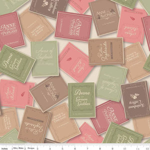 Anne of Green Gables Books Cream Cotton Fabric