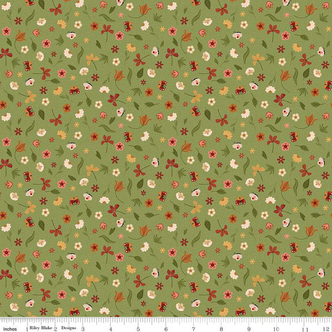 Created with Love Bloom & Grow Grass Cotton Fabric
