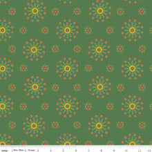 Load image into Gallery viewer, Handmade Valance or Curtain Panel Market Street Medallions Green
