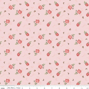 Anne of Green Gables Roses Pink Cotton Fabric