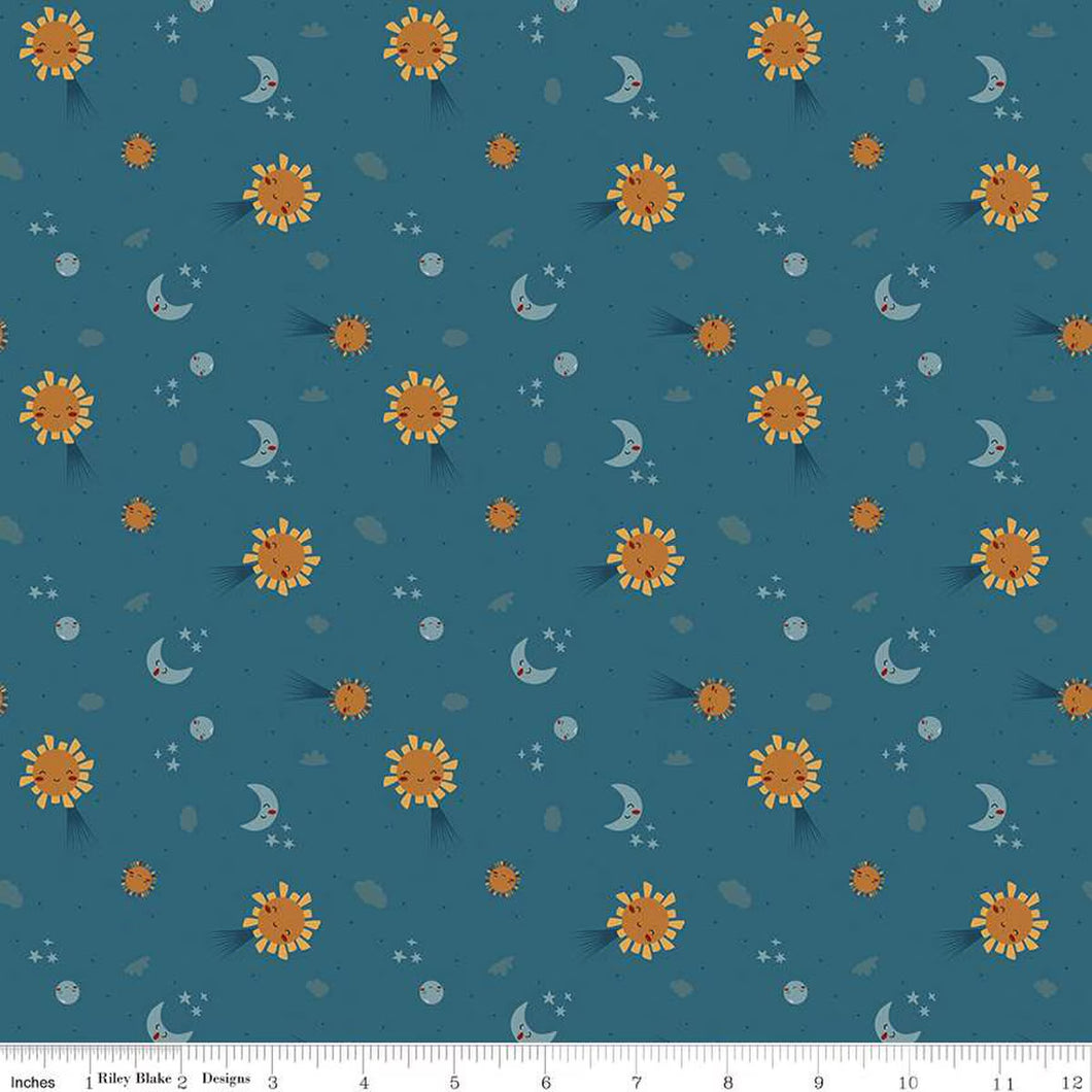Created with Love Light & Dark Ocean Cotton Fabric