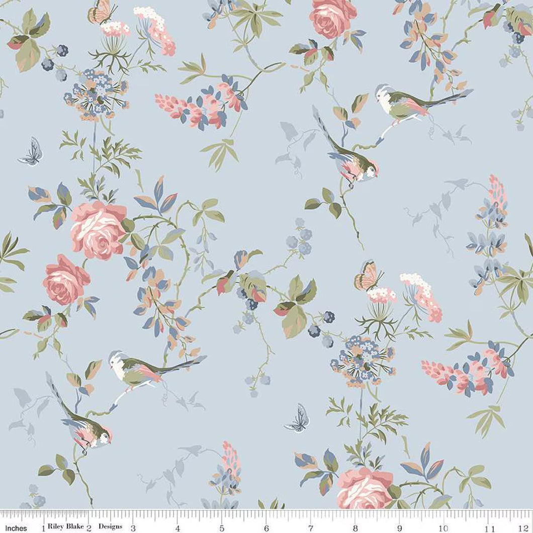 Anne of Green Gables Floral Sky Cotton Fabric