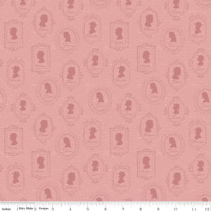 Anne of Green Gables Silhouettes Rose Cotton Fabric