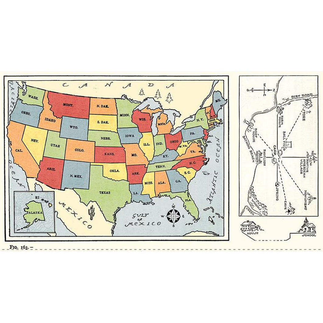 Old School School Map Panel