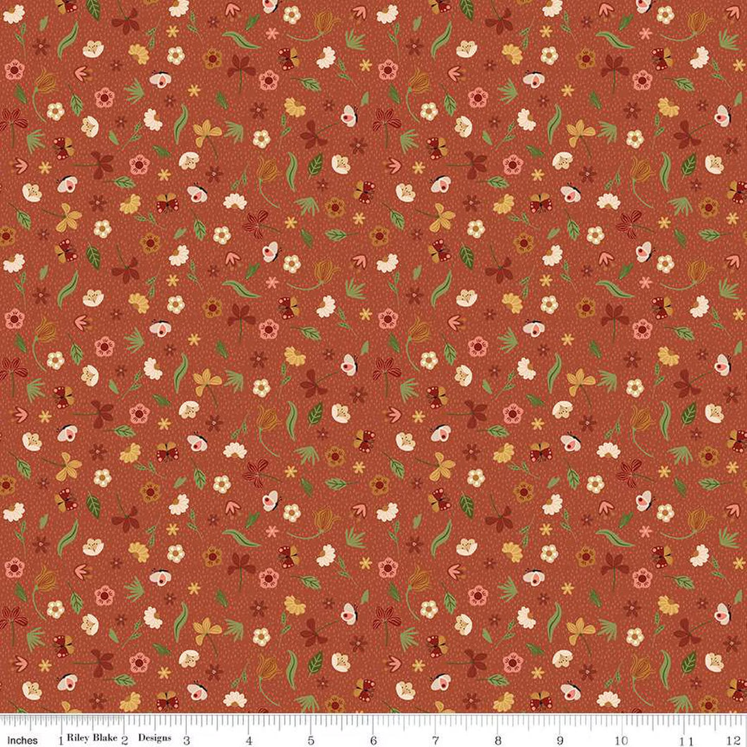 Created with Love Bloom & Grow Clay Cotton Fabric