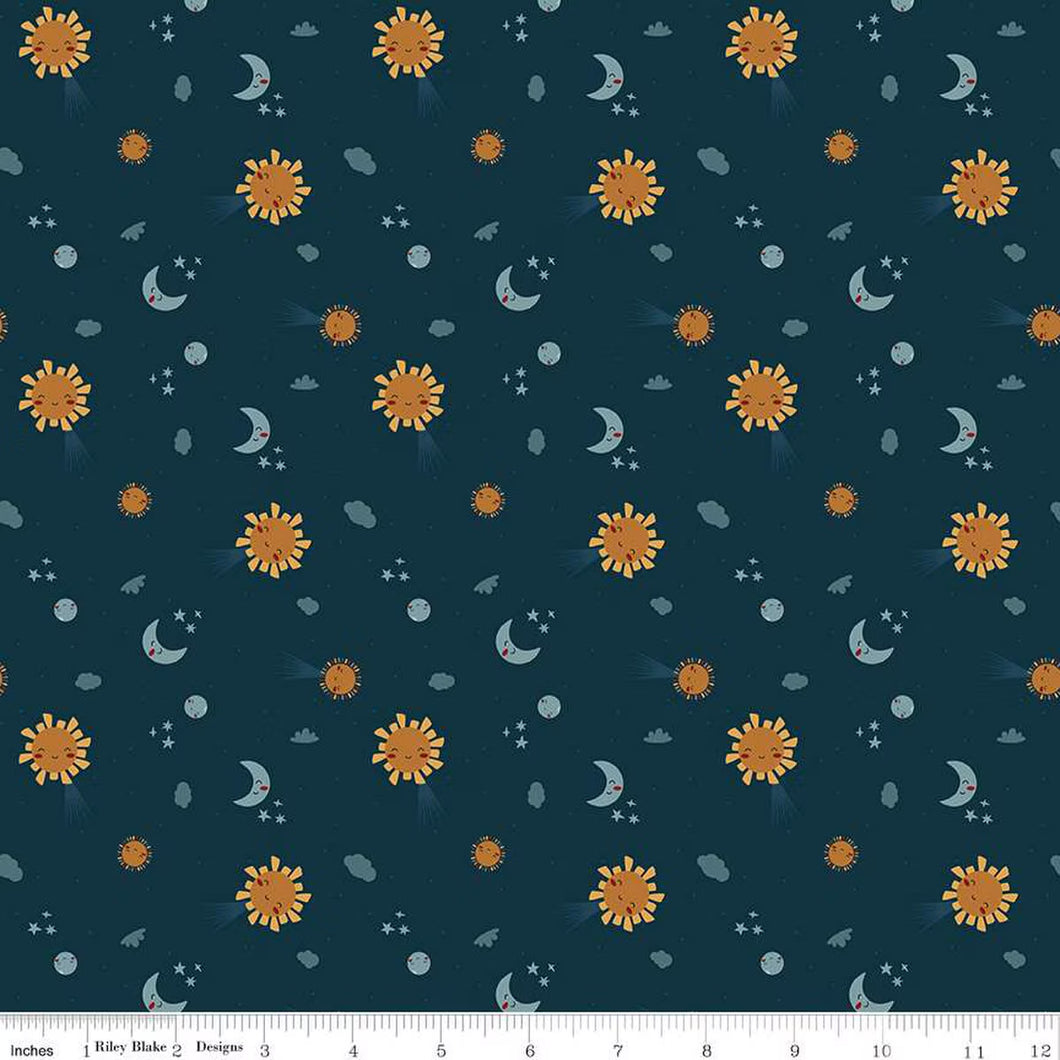 Created with Love Light & Dark Night Cotton Fabric