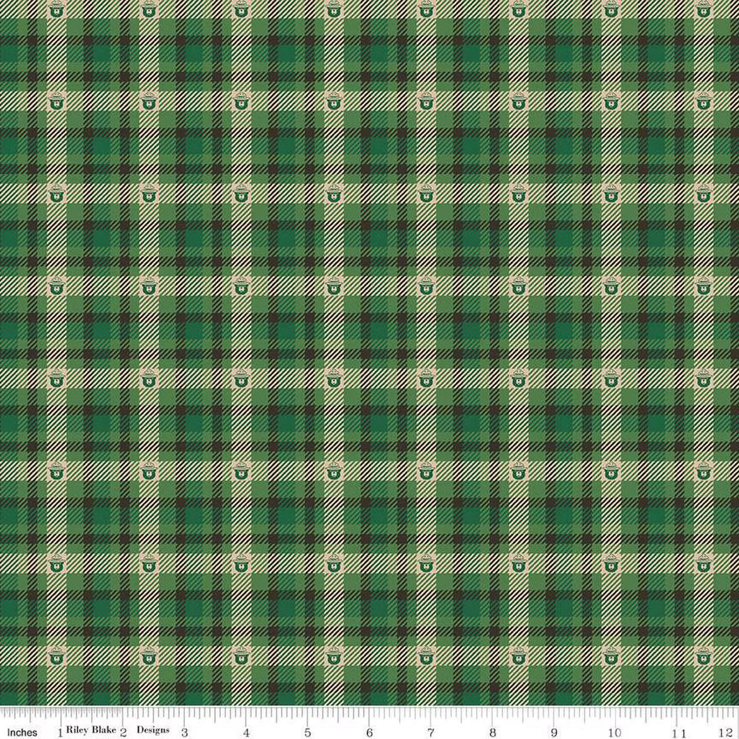 Only You Smokey Bear Plaid Forest Cotton Fabric