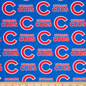 Cubs Solid Blue Cotton Fabric