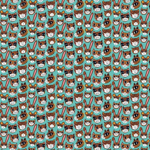 Have Fun Stay Safe "Mint" Cotton Fabric