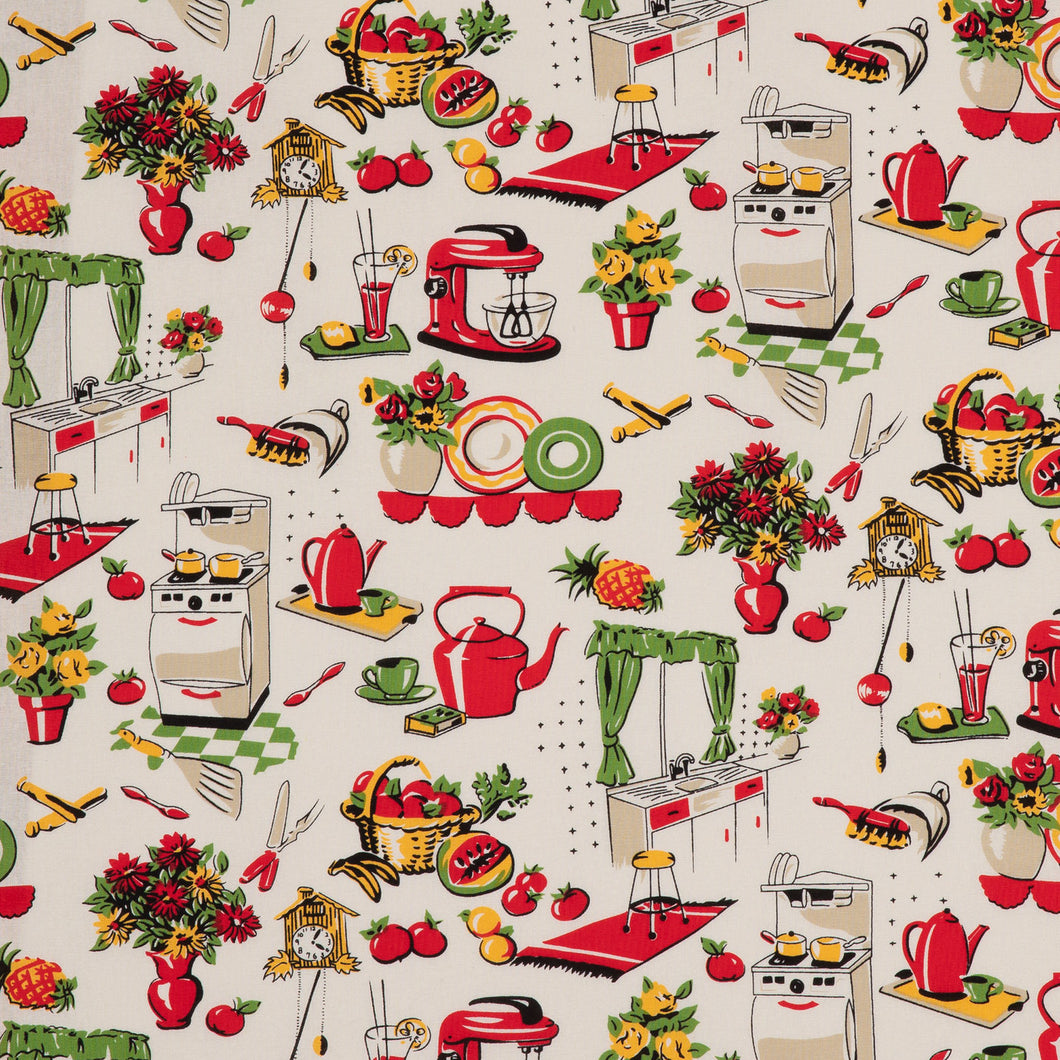 Fifties Kitchen Calico Cotton Fabric