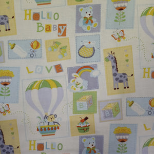 Nursery Hello Baby Cotton Fabric