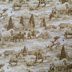 Rawhide Scenic Tiole Cotton Fabric