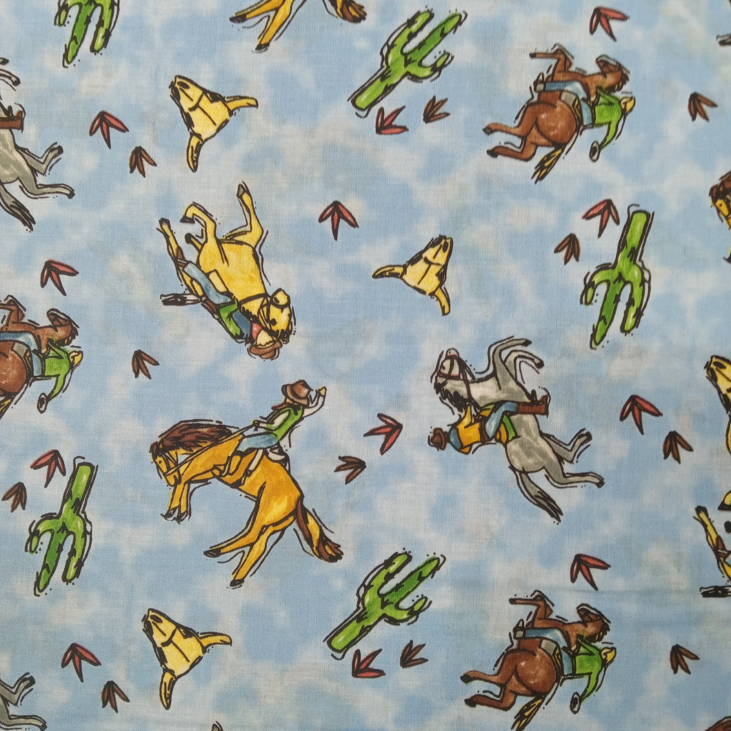 Cowboys Hats & Boots Cotton Fabric