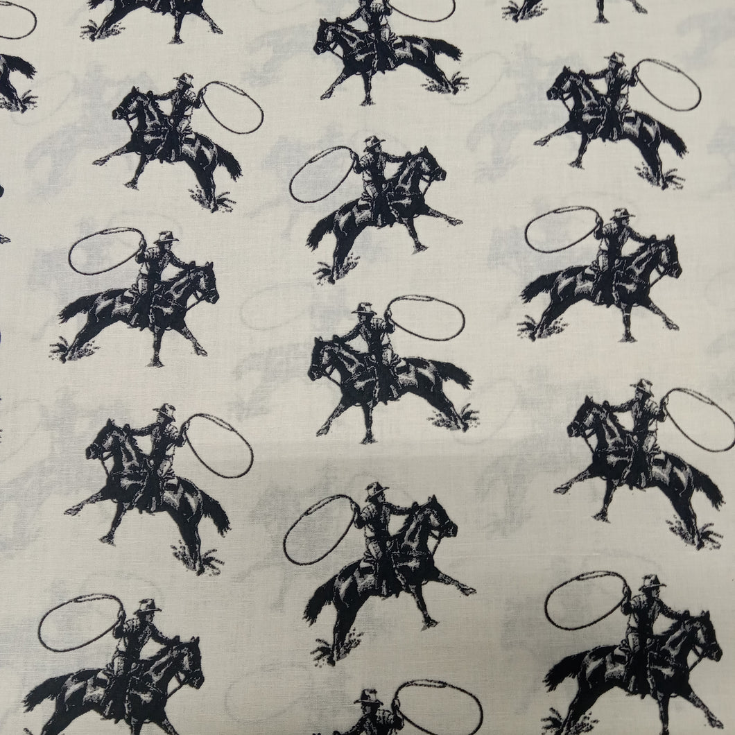 Rodeo Roper Light Yellow Cotton Fabric