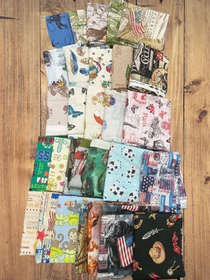 Quilter’s Cotton Fabric Scraps - Sold by The 3 lbs - Scrap Bag Bolt End Pieces Remnants Assorted Quality Cotton Novelty Fabrics for Sewing Scrappy Quilting Stash, Scrap Quilts