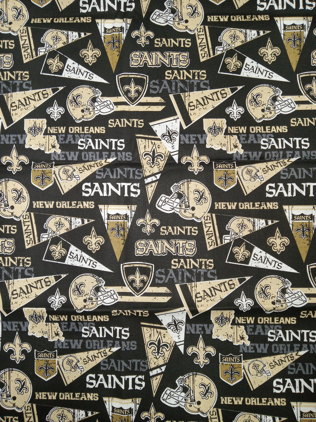 Handmade Valance or Curtain Panel Saints Flag