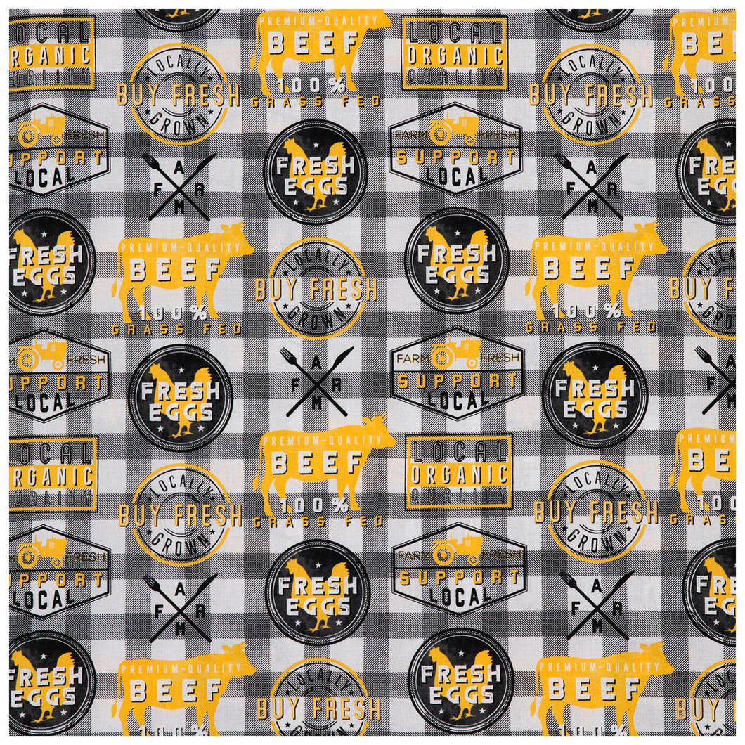 Farm Check Calico Cotton Fabric