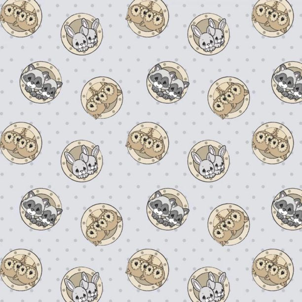 Precious Moments Baby Animals Badges Cotton Fabric