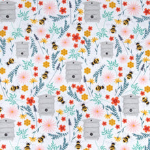 Load image into Gallery viewer, Handmade Valance or Curtain Panel Bee Happy Calico
