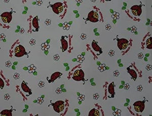 Handmade Blanket, Burp Rag/ Security Blanket, and Bib Lady Bugs White
