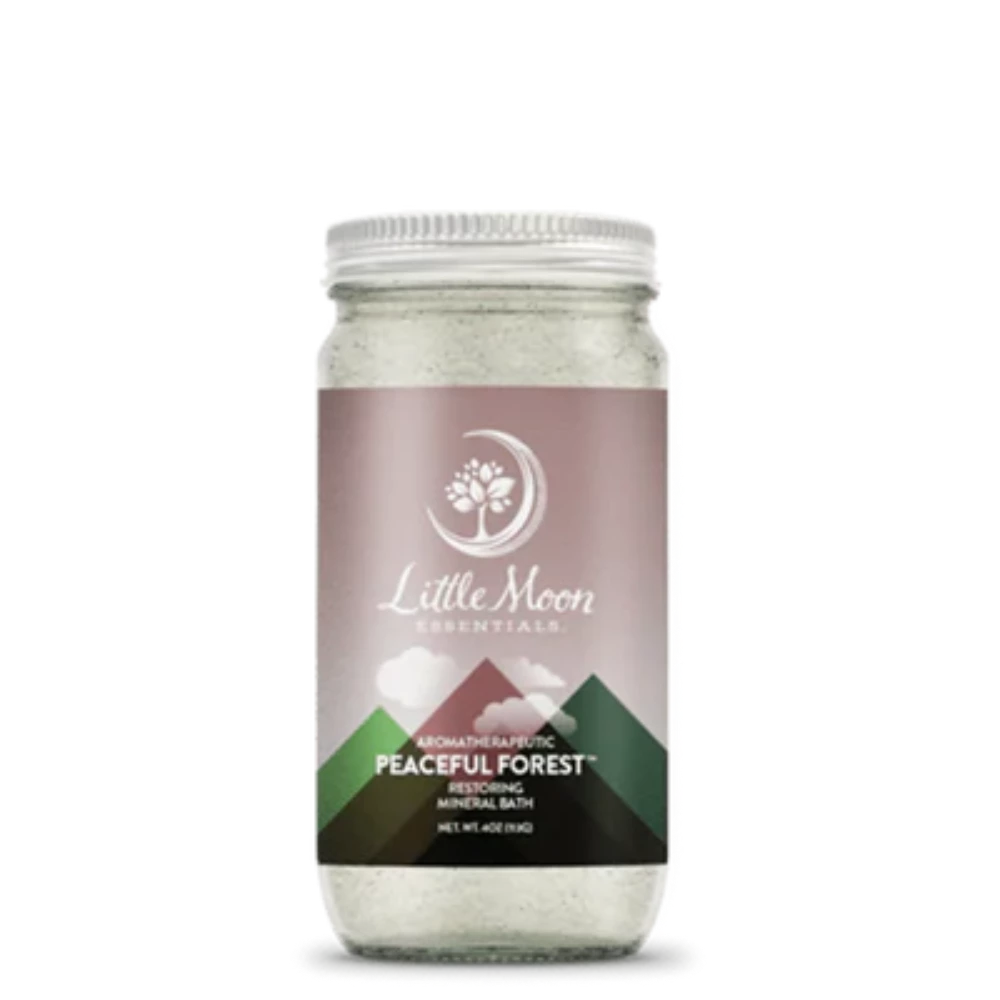 Little Moon Essentials, Peaceful Forest Mineral Bath Salt 4 oz Jar