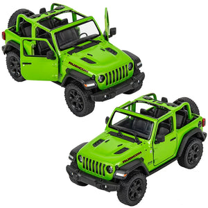 5" DIE-CAST 2018 JEEP WRANGLER OPEN TOP GREEN