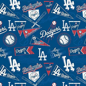 Dodgers Flag Cotton Fabric