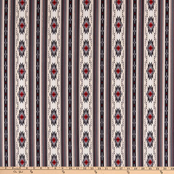 Tucson Small Stripe Gray Cotton Fabric