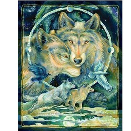 Wolf 48"x60" Panel Fleece Fabric