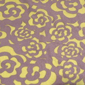 Flowers Green Fleece Fabric
