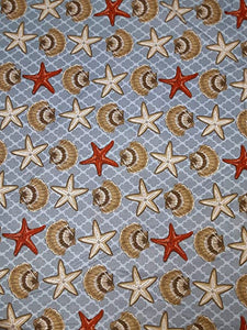 Seashells Cotton Fabric