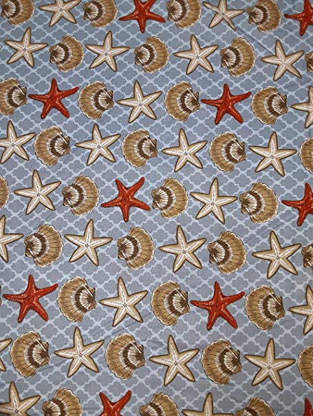 Seashells Cotton Fabric