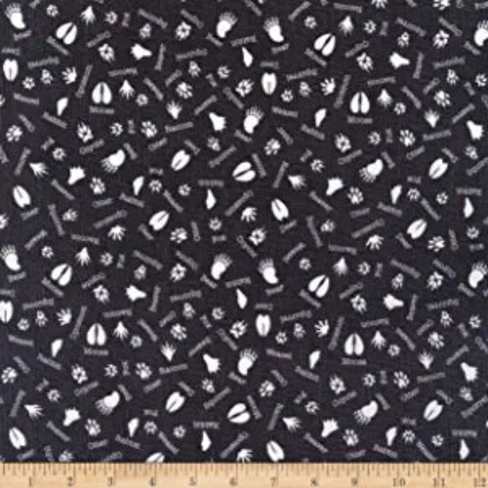 Into The Woods Crazy Arrows Gray Cotton Fabric