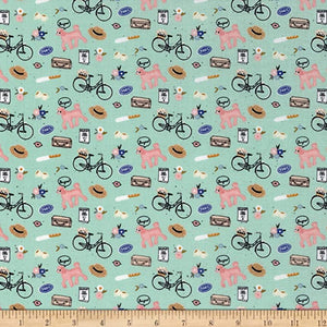 Saturday in Paris 43/44"W Songbird Cotton Fabric