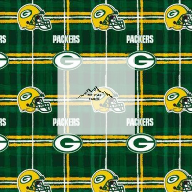 Great for any fan of Green Bay Packers. This 100% flannel/cotton fabric is perfect for quilting, apparel, and many other sewing or crafting projects. This print features 