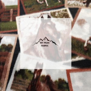 Great for anyone who loves horses. This 100% polyester fabric is perfect for quilting, apparel, and many other sewing or crafting projects. This print features a patchwork of horses. Sold by the yard and half yard increments.