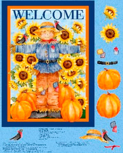 Scarecrow Wallhanging Cotton Panel Fabric