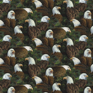 Handmade Valance or Curtain Panel Eagles Flying High Allover