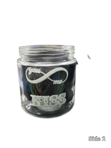 Glass Jar with Stainless Steel Lid- Love