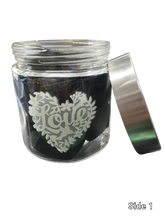 Load image into Gallery viewer, Glass Jar with Stainless Steel Lid- Love
