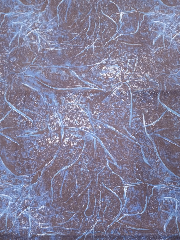 Textured Navy Blue Marble Cotton Fabric