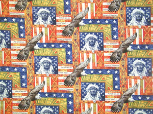 Spirit of America Scenic Blue Cotton Fabric