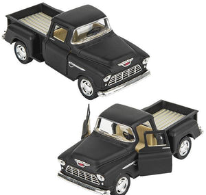 5" DIE-CAST 1955 CHEVY STEPSIDE PICK UP BLACK