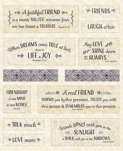 London Blues Friends 36" Panel Fabric