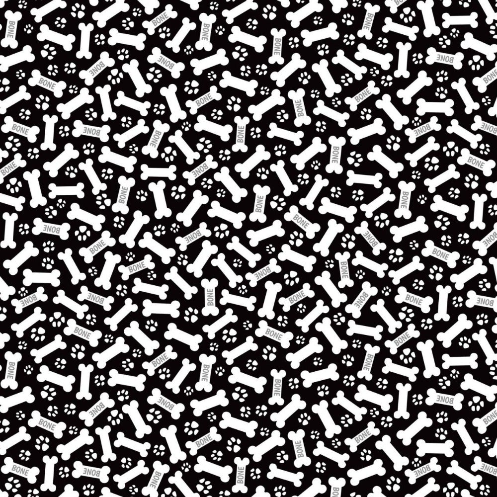 Dog/Cat Bones and Paws Cotton Fabric