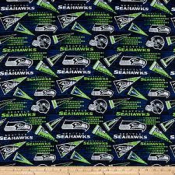 Handmade Valance or Curtain Panel Seahawks Flag