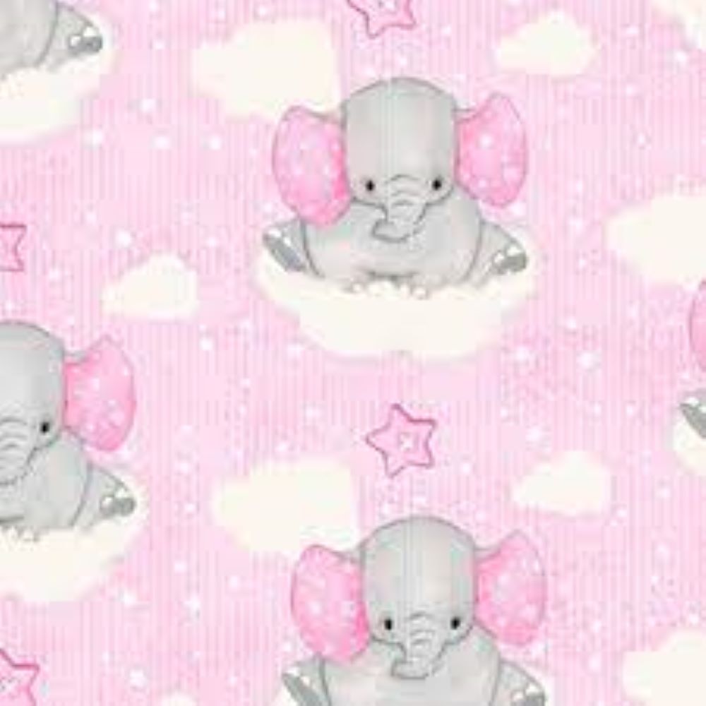 Handmade Blanket, Burp Rag/ Security Blanket, and Bib Elephants Pink